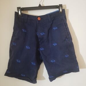 UCLA Collegiate Chino Shorts Navy Blue All Over Bear Print Mens Size 30